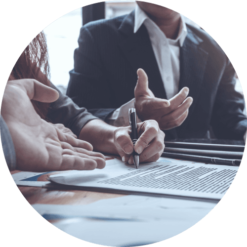 Negotiate contracts as you buy companies, or sell your own.