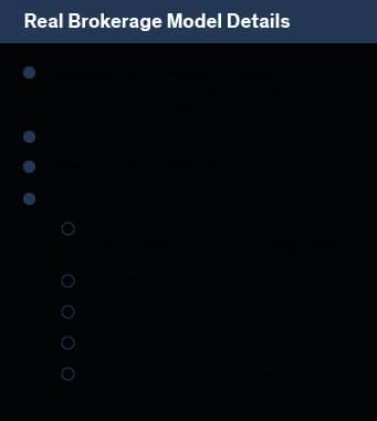 Real Brokerage Model Details